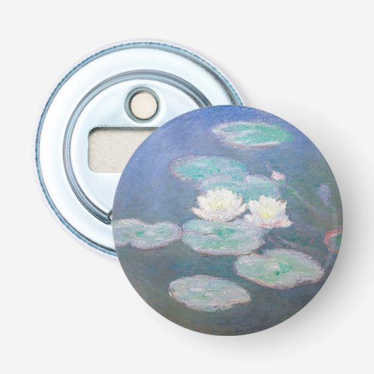 Claude Monet - Waterlelies, Avondeffect Button Flesopener (Voorkant)