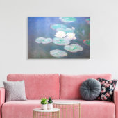 Claude Monet - Waterlelies, Avondeffect Canvas Afdruk (Insitu (Woonkamer))