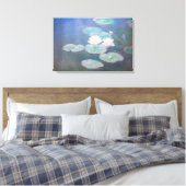 Claude Monet - Waterlelies, Avondeffect Canvas Afdruk (Insitu (Slaapkamer))