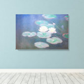 Claude Monet - Waterlelies, Avondeffect Canvas Afdruk (Insitu (Houten vloer))