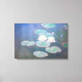 Claude Monet - Waterlelies, Avondeffect Canvas Afdruk