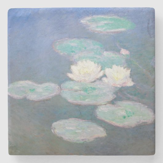 Claude Monet - Waterlelies, Avondeffect Stenen Onderzetter (Voorkant)