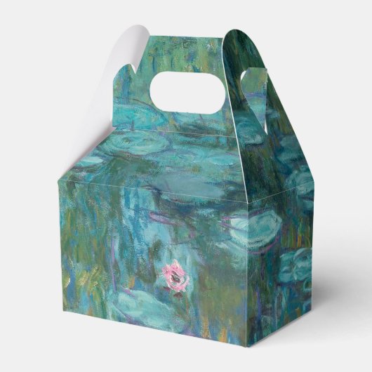Claude Monet Waterlelies Bruiloft Bedankdoosjes (Voorkant Zijde)