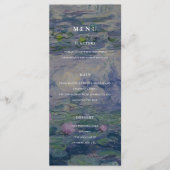 Claude Monet Waterlelies Bruiloft Menu (Voorkant)