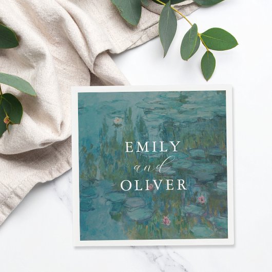 Claude Monet Waterlelies Bruiloft Servet