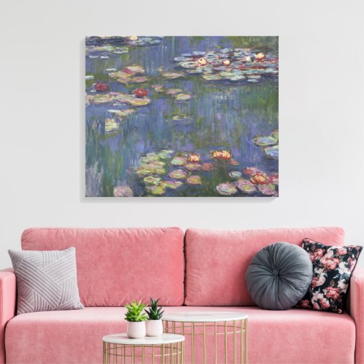 Claude Monet Waterlelies Canvas Afdruk (Insitu (Woonkamer))