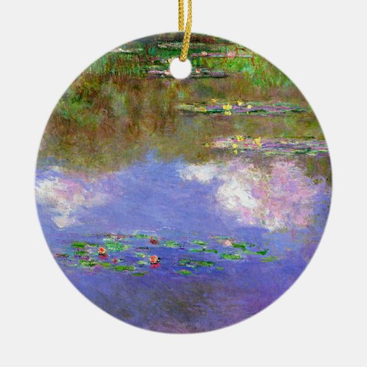 Claude Monet - Waterlelies, De Wolken, Keramisch Ornament (Voorkant)