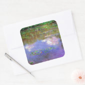 Claude Monet - Waterlelies, De Wolken, Vierkante Sticker (Envelop)