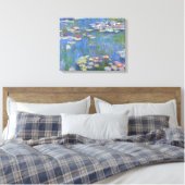 Claude Monet Waterlelies - Digitaal verbeterd Canvas Afdruk (Insitu (Slaapkamer))