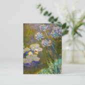 Claude Monet - Waterlelies en Agapanthus Briefkaart (Staand voorkant)