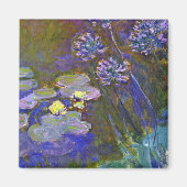 Claude Monet Waterlelies en Agapanthus Magneet (Voorkant)