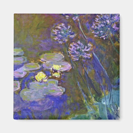 Claude Monet Waterlelies en Agapanthus Magneet (Voorkant)