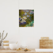 Claude Monet - Waterlelies en Agapanthus Poster (Keuken)