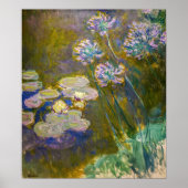 Claude Monet - Waterlelies en Agapanthus Poster (Voorkant)