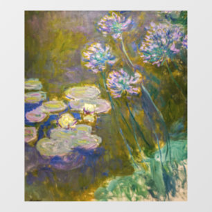 Claude Monet - Waterlelies en Agapanthus Raamsticker