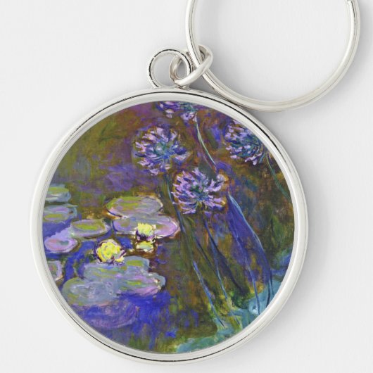 Claude Monet Waterlelies en Agapanthus Sleutelhanger (Voorkant)
