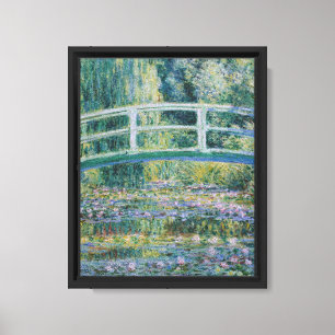 Claude Monet Waterlelies en Japanse Brug Canvas Afdruk