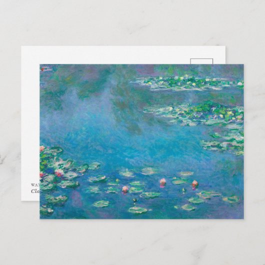 Claude Monet. Waterlelies. Frans impressionisme Briefkaart (Voorkant / Achterkant)