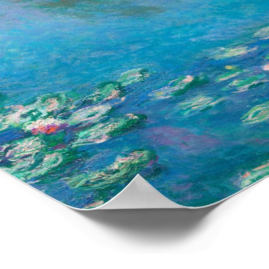 Claude Monet. Waterlelies. Frans impressionisme Poster (Hoek)