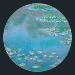 Claude Monet. Waterlelies. Frans impressionisme Ronde Sticker<br><div class="desc">Claude Monet "Waterlelies" sticker.</div>