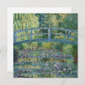 Claude Monet - Waterlelies, Groene Harmonie Bedankkaart (Voorkant / Achterkant)