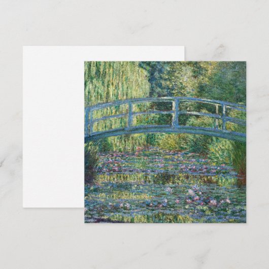 Claude Monet - Waterlelies, Groene Harmonie Bedankkaart (Voorkant / Achterkant)