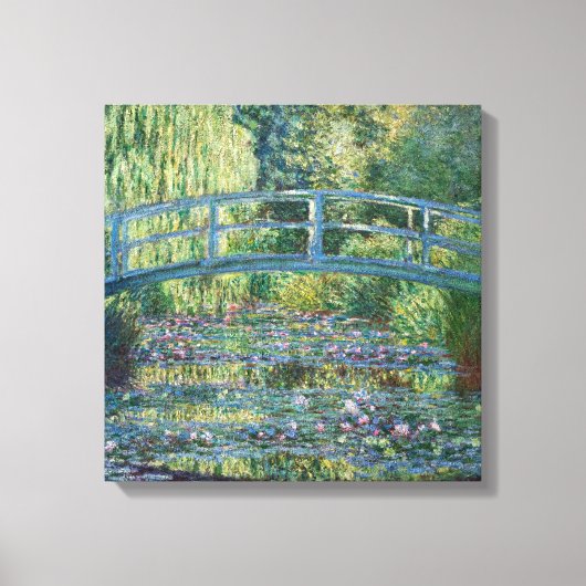 Claude Monet - Waterlelies, Groene Harmonie Canvas Afdruk (Voorkant)