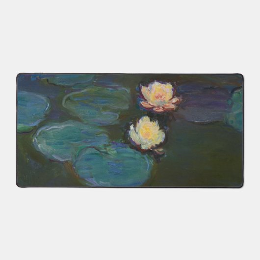 Claude Monet Waterlelies Impressionistisch oliever Bureaumat (Voorkant)
