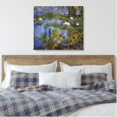 Claude Monet - Waterlelies in vijver Canvas Afdruk (Insitu (Slaapkamer))
