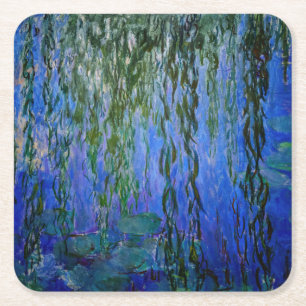 Claude Monet - Waterlelies met treurwilg Kartonnen Onderzetters