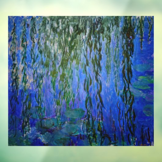Claude Monet - Waterlelies met treurwilg Raamsticker (Vel 3)