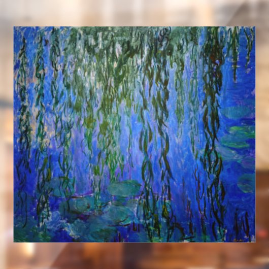 Claude Monet - Waterlelies met treurwilg Raamsticker (Vel 2)