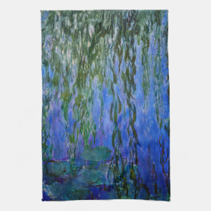 Claude Monet - Waterlelies met treurwilg Theedoek
