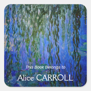 Claude Monet - Waterlelies met treurwilg Vierkante Sticker