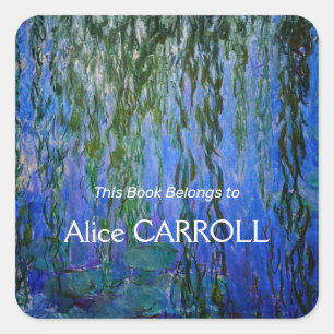 Claude Monet - Waterlelies met treurwilg Vierkante Sticker