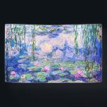 Claude Monet - Waterlelies / Nympheas 1919 Spandoek<br><div class="desc">Waterlelies / Nympheas (W.1852) - Claude Monet,  Olieverf op doek,  1916-1919</div>