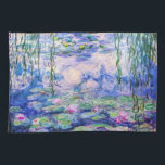 Claude Monet - Waterlelies / Nympheas 1919 Theedoek<br><div class="desc">Waterlelies / Nympheas (W.1852) - Claude Monet,  Olieverf op doek,  1916-1919</div>