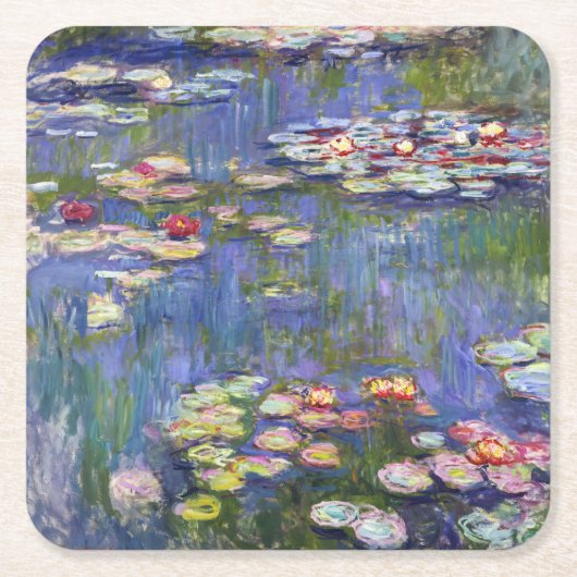Claude Monet - Waterlelies / Nympheas Kartonnen Onderzetters (Voorkant)