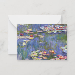 Claude Monet - Waterlelies / Nympheas Notitiekaartje