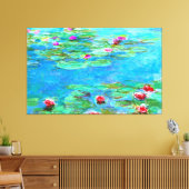 Claude Monet Waterlelies / Nymphéas Olieverfschild Canvas Afdruk (Insitu (Woonkamer))