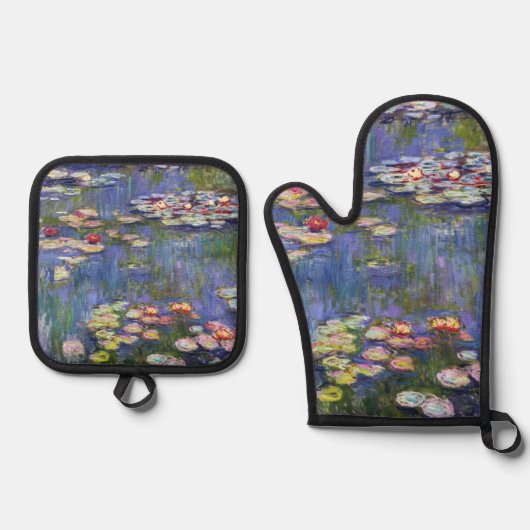 Claude Monet - Waterlelies / Nympheas Ovenwant & Pannenlap Set (Voorkant)