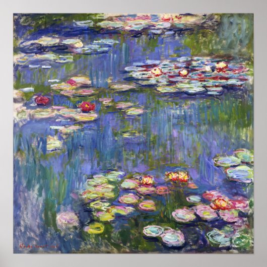 Claude Monet - Waterlelies / Nympheas Poster (Voorkant)
