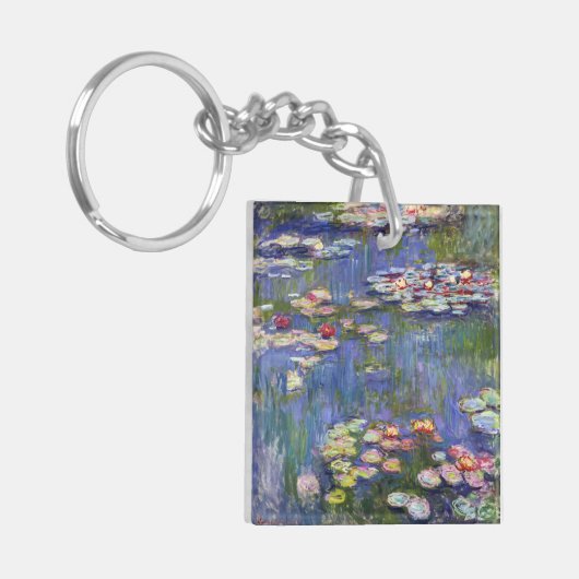 Claude Monet - Waterlelies / Nympheas Sleutelhanger (Voorkant Links)