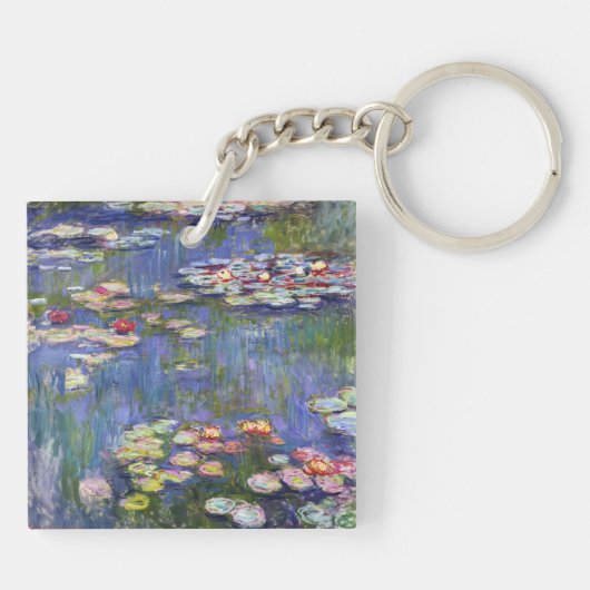 Claude Monet - Waterlelies / Nympheas Sleutelhanger (Achterkant)