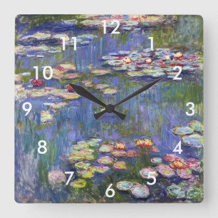 Claude Monet - Waterlelies / Nympheas Vierkante Klok