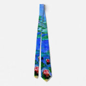 Claude Monet - Waterlelies (rood) Stropdas (Achterkant)