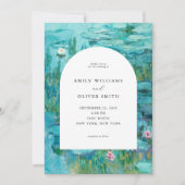 Claude Monet Waterlelies Trouwen Kaart (Voorkant)