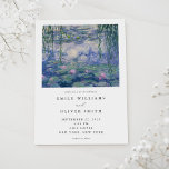 Claude Monet Waterlelies Trouwen Kaart<br><div class="desc">Elegante moderne huwelijksuitnodiging met Claude Monet Waterlelies schilderij</div>