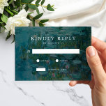 Claude Monet Waterlelies Trouwen RSVP Kaartje<br><div class="desc">Creëer uw eigen gepersonaliseerde bruiloft RSVP kaarten met Claude Monet Water Lelies schilderij</div>