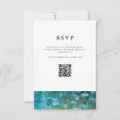 Claude Monet Waterlelies Trouwen RSVP Kaartje (Voorkant)